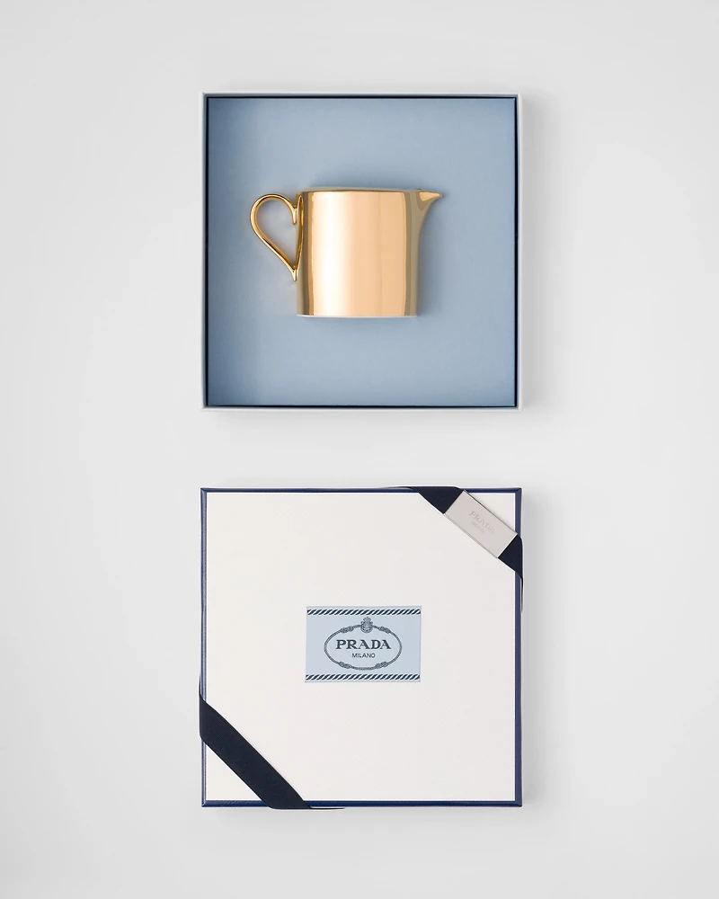 Porcelain milk jug - Solid Gold