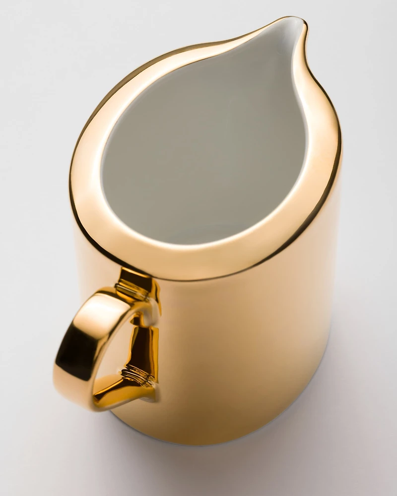 Porcelain milk jug - Solid Gold