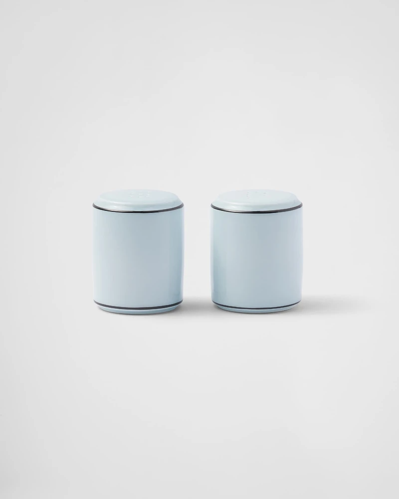 Porcelain salt and pepper set - Celadon