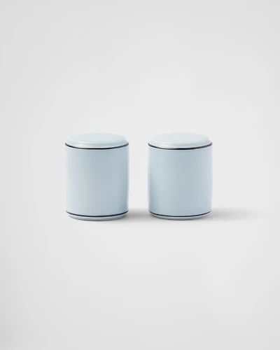 Porcelain salt and pepper set - Celadon