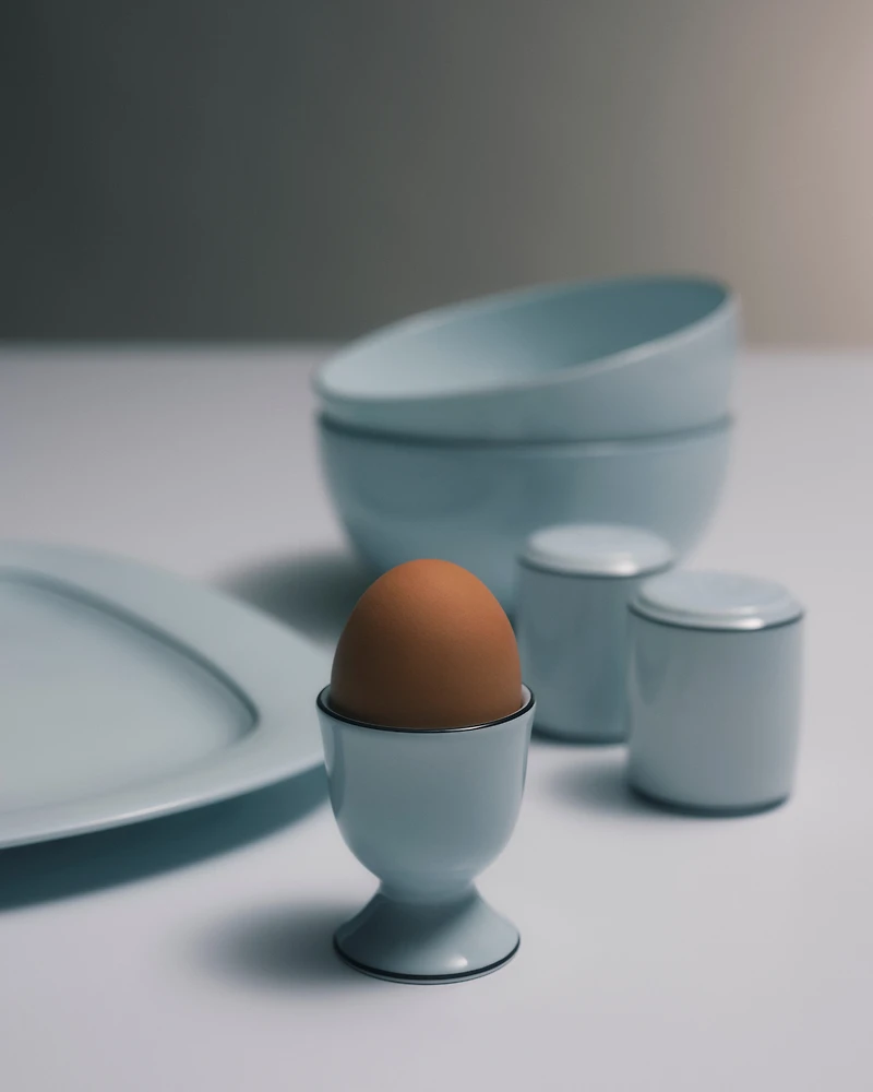 Set of two porcelain egg cups - Celadon
