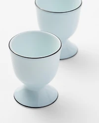 Set of two porcelain egg cups - Celadon