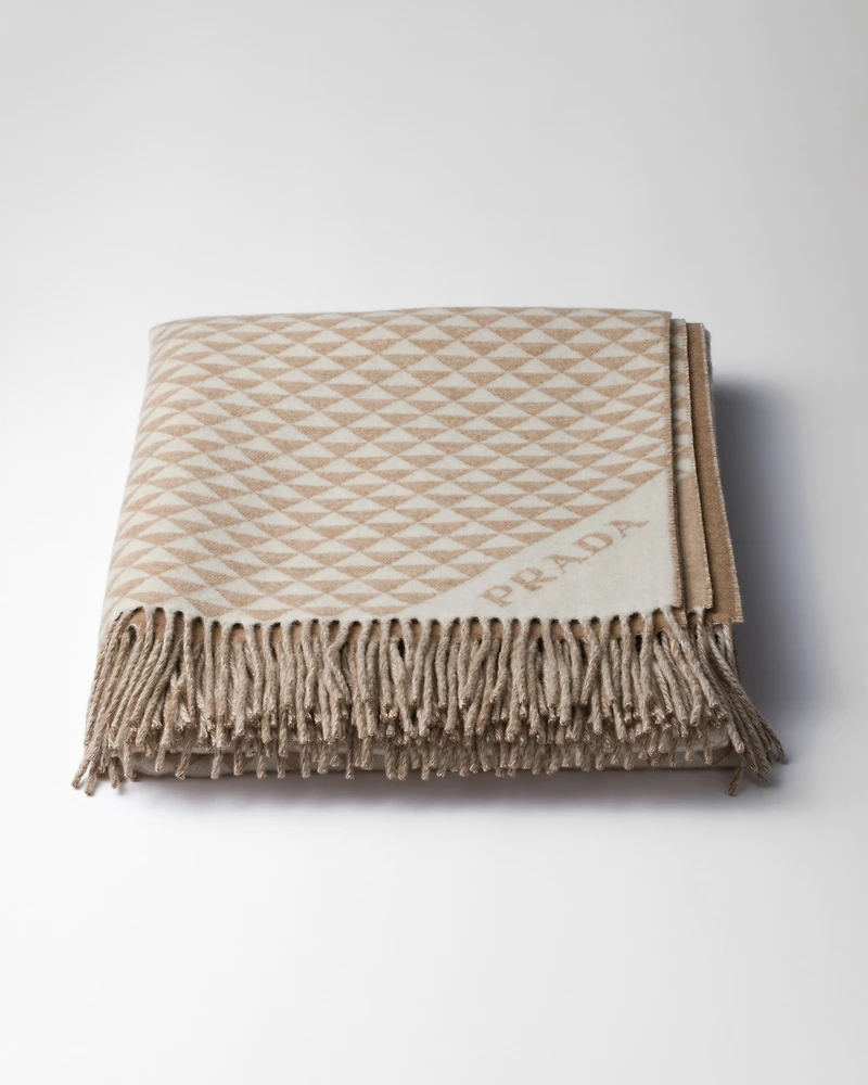 Symbole Double cashmere and wool throw