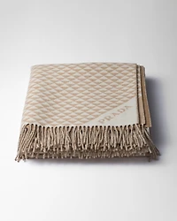 Symbole Double cashmere and wool throw