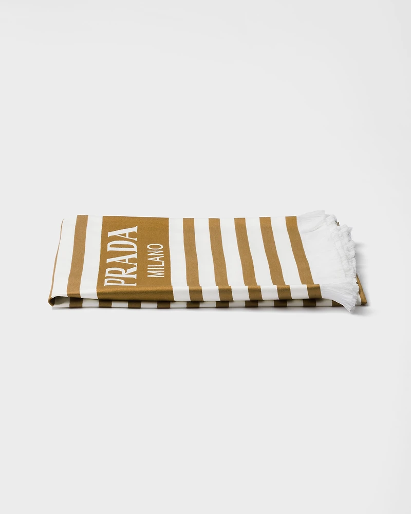 Striped cotton beach towel