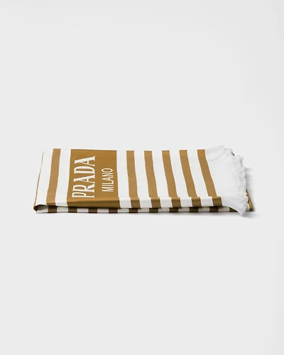 Striped cotton beach towel