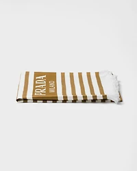 Striped cotton beach towel