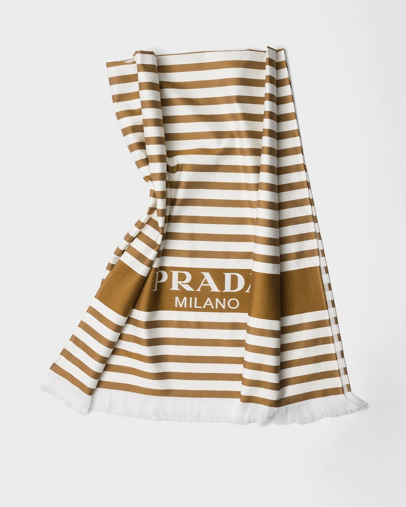 Striped cotton beach towel