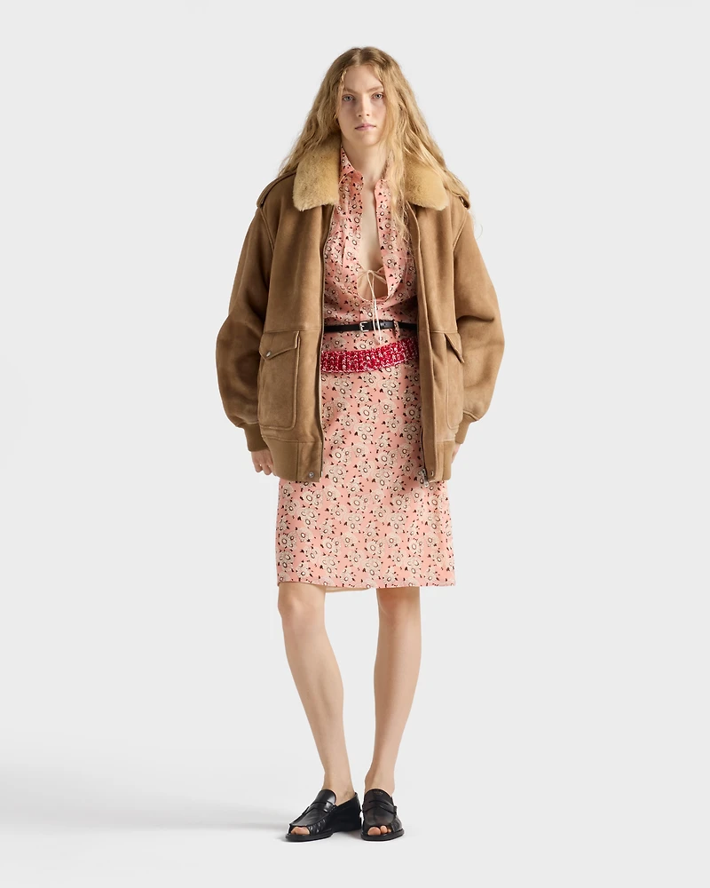 Floral print georgette skirt