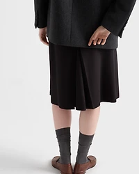 Sablé satin skirt