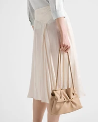 Floral print jacquard skirt