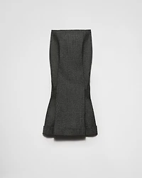 Mouliné wool midi-skirt