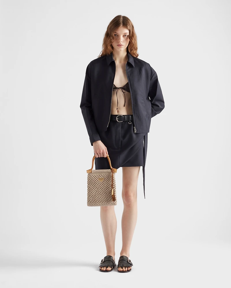 Kid mohair miniskirt