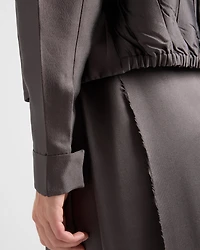 Embroidered silk and wool skirt
