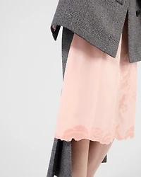 Deconstructed Prince of Wales checked mouliné wool midi-skirt