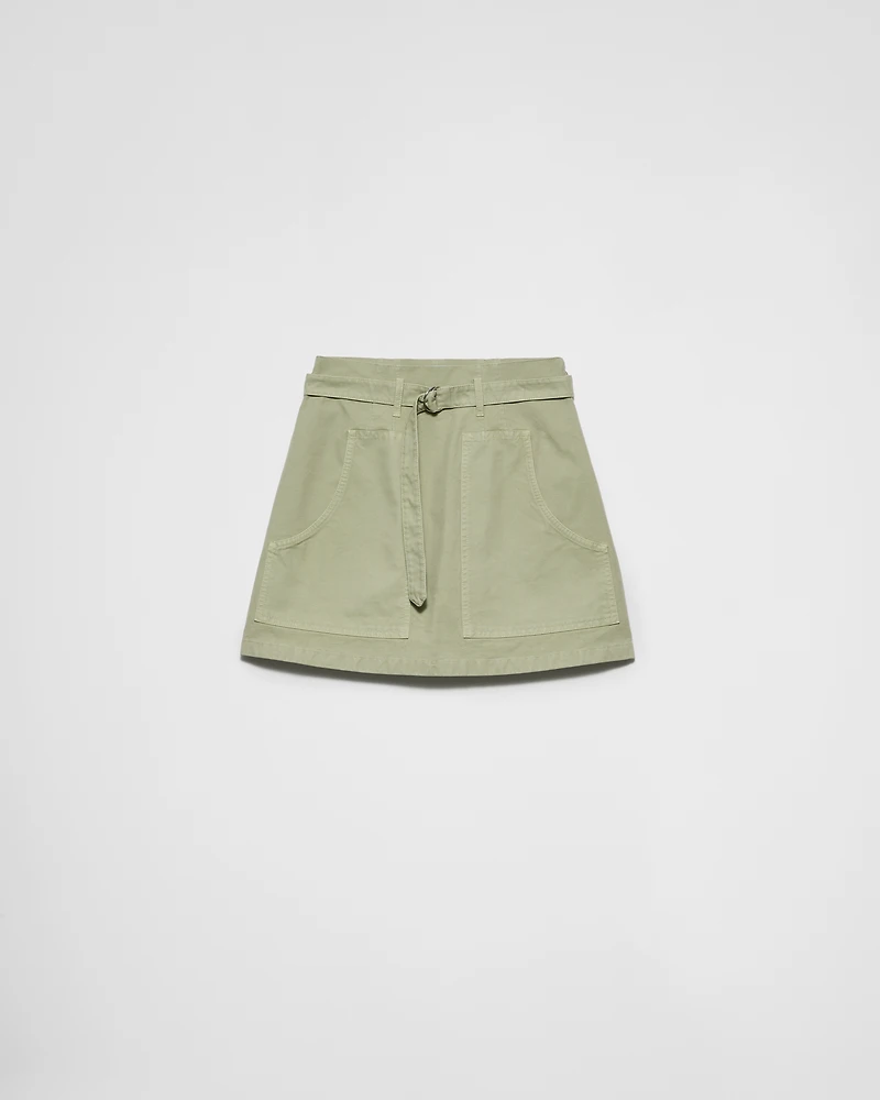 Old canvas miniskirt