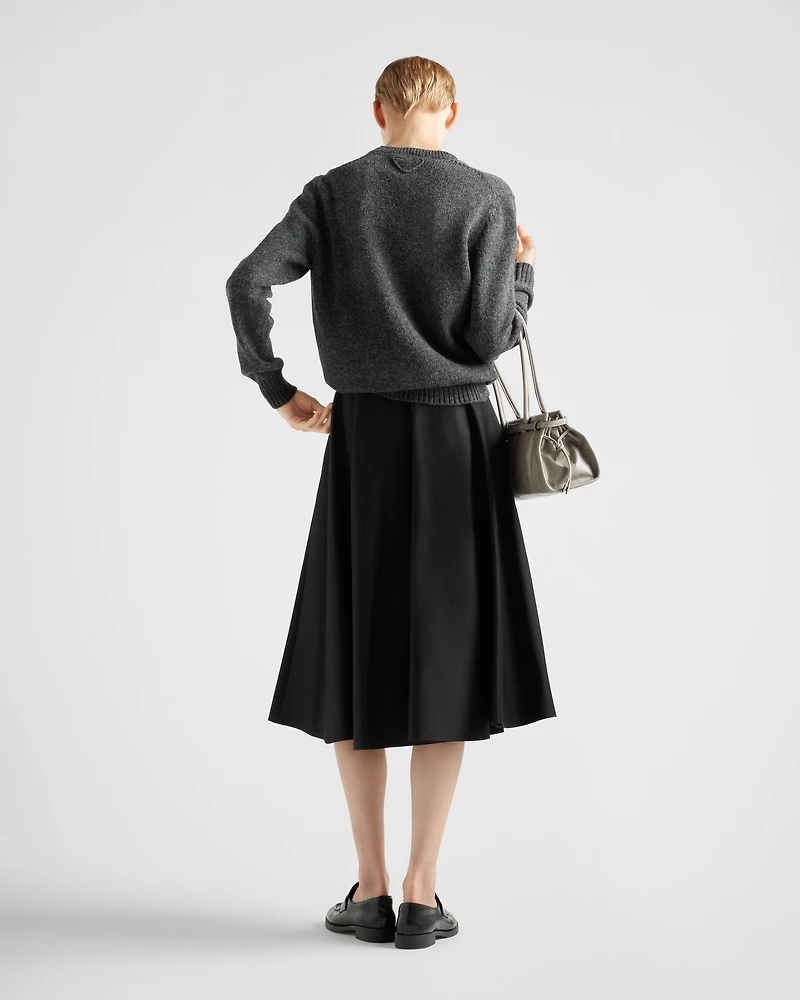 Chino circle midi-skirt