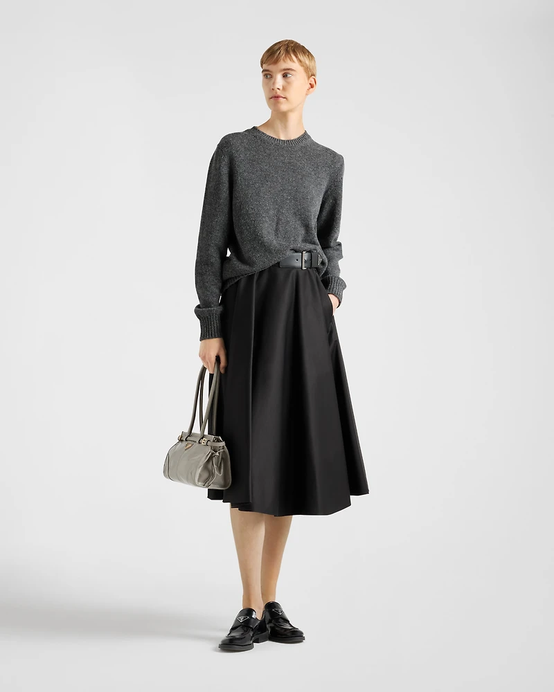 Chino circle midi-skirt
