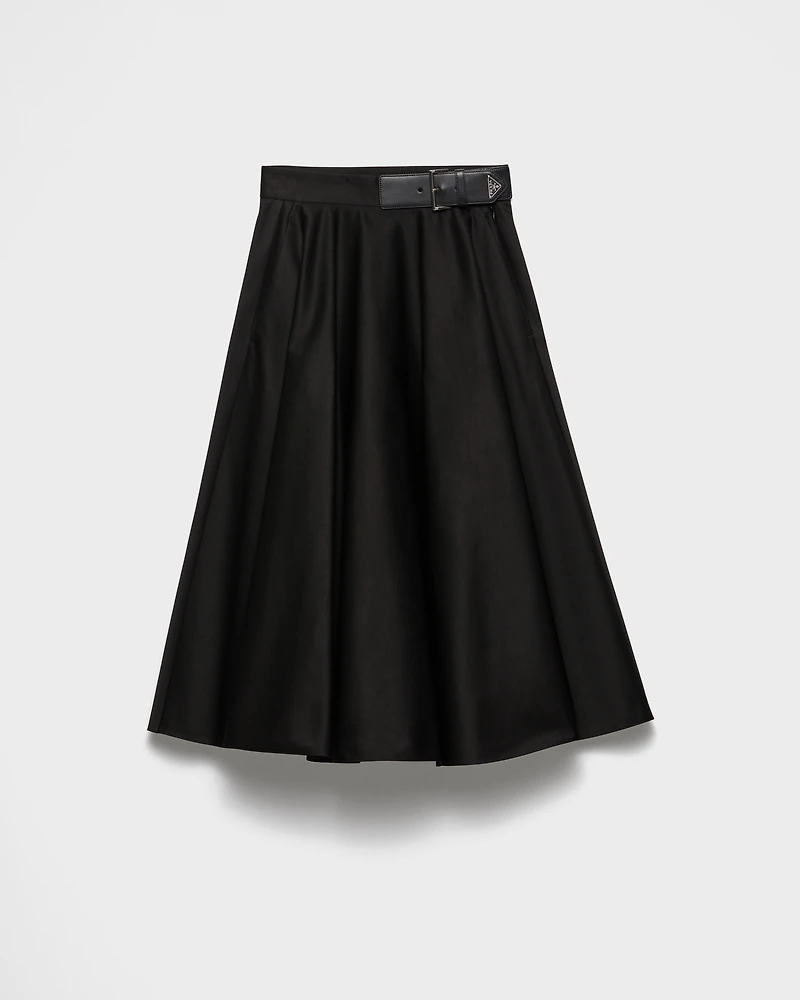 Chino circle midi-skirt