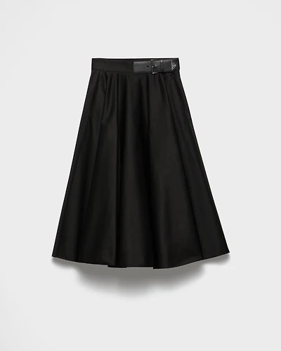 Chino circle midi-skirt
