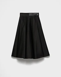 Chino circle midi-skirt