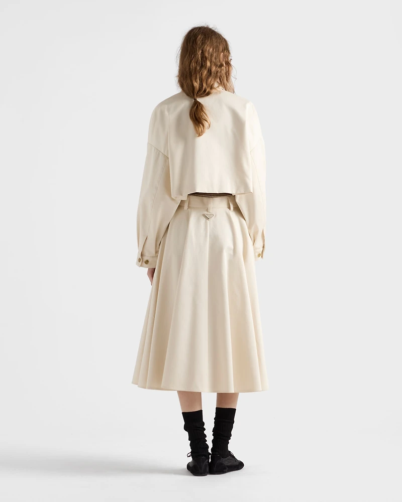 Chino midi-skirt