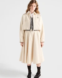 Chino midi-skirt