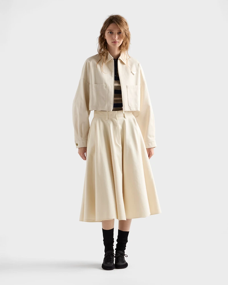 Chino midi-skirt