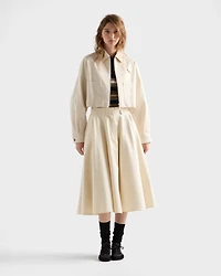 Chino midi-skirt