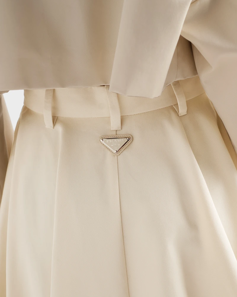 Chino midi-skirt