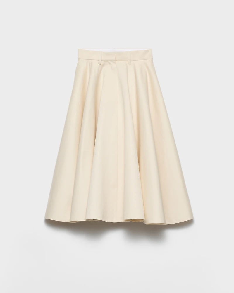 Chino midi-skirt