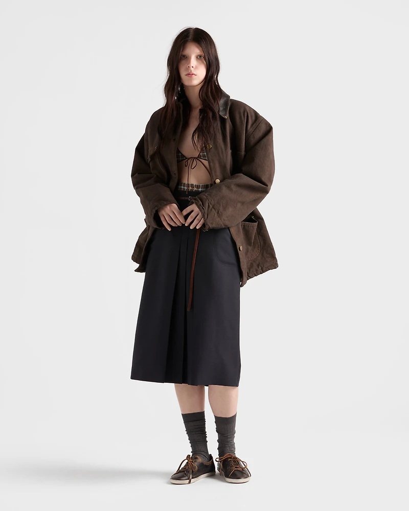 Kid mohair midi skirt