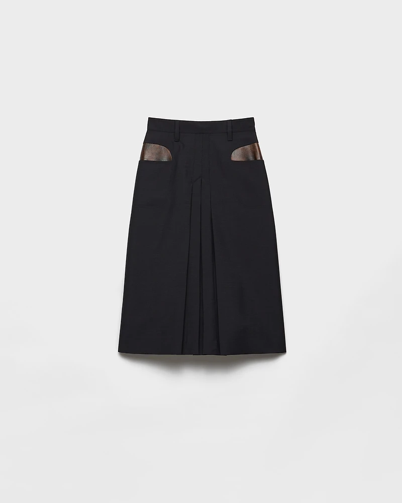 Kid mohair midi skirt