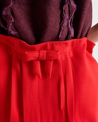 Melange natté midi skirt