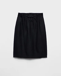 Chevron wool midi skirt