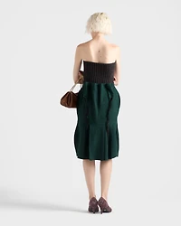 Shetland wool midi skirt