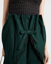 Shetland wool midi skirt