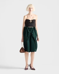 Shetland wool midi skirt