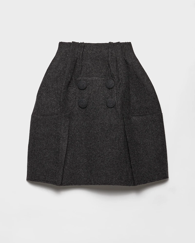 Shetland wool midi skirt