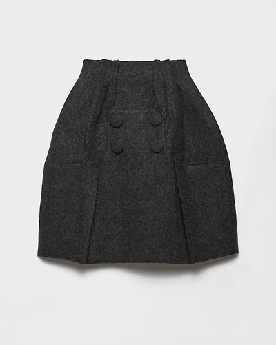 Shetland wool midi skirt