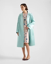 Embroidered silk and wool skirt