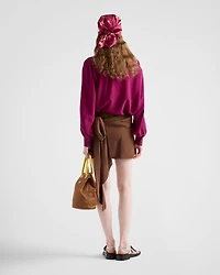 Crepe de chine miniskirt