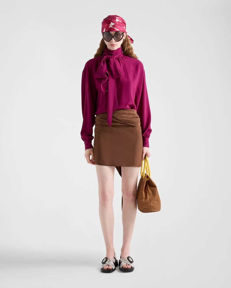 Crepe de chine miniskirt