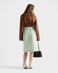 Cotton midi-skirt