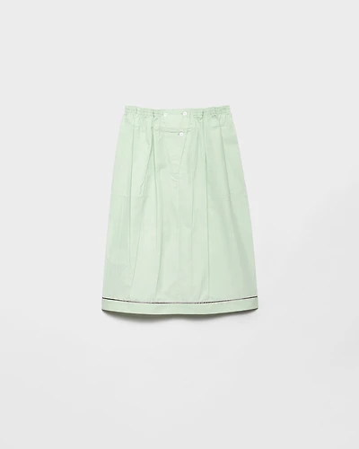 Cotton midi-skirt