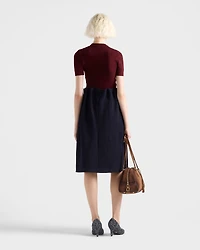 Wool knit midi skirt