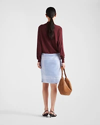 Checked cotton skirt