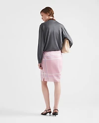 Checked cotton skirt