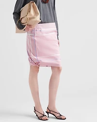 Checked cotton skirt