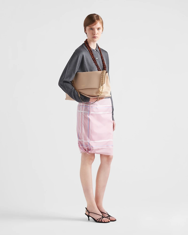 Checked cotton skirt